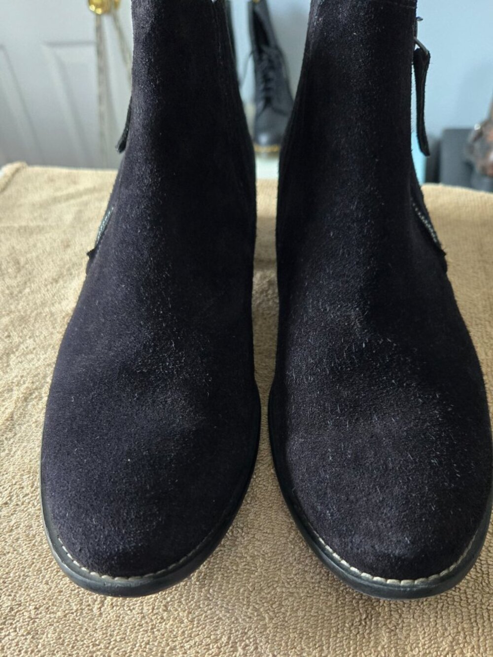 Paul Green Boots Women’s Size 10 (US), 7.5 (UK) Natalie Black Suede Booties - Picture 3 of 14